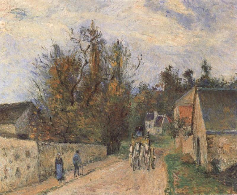 Camille Pissarro The Mailcoach The Road from Ennery to the Hermitage oil painting image